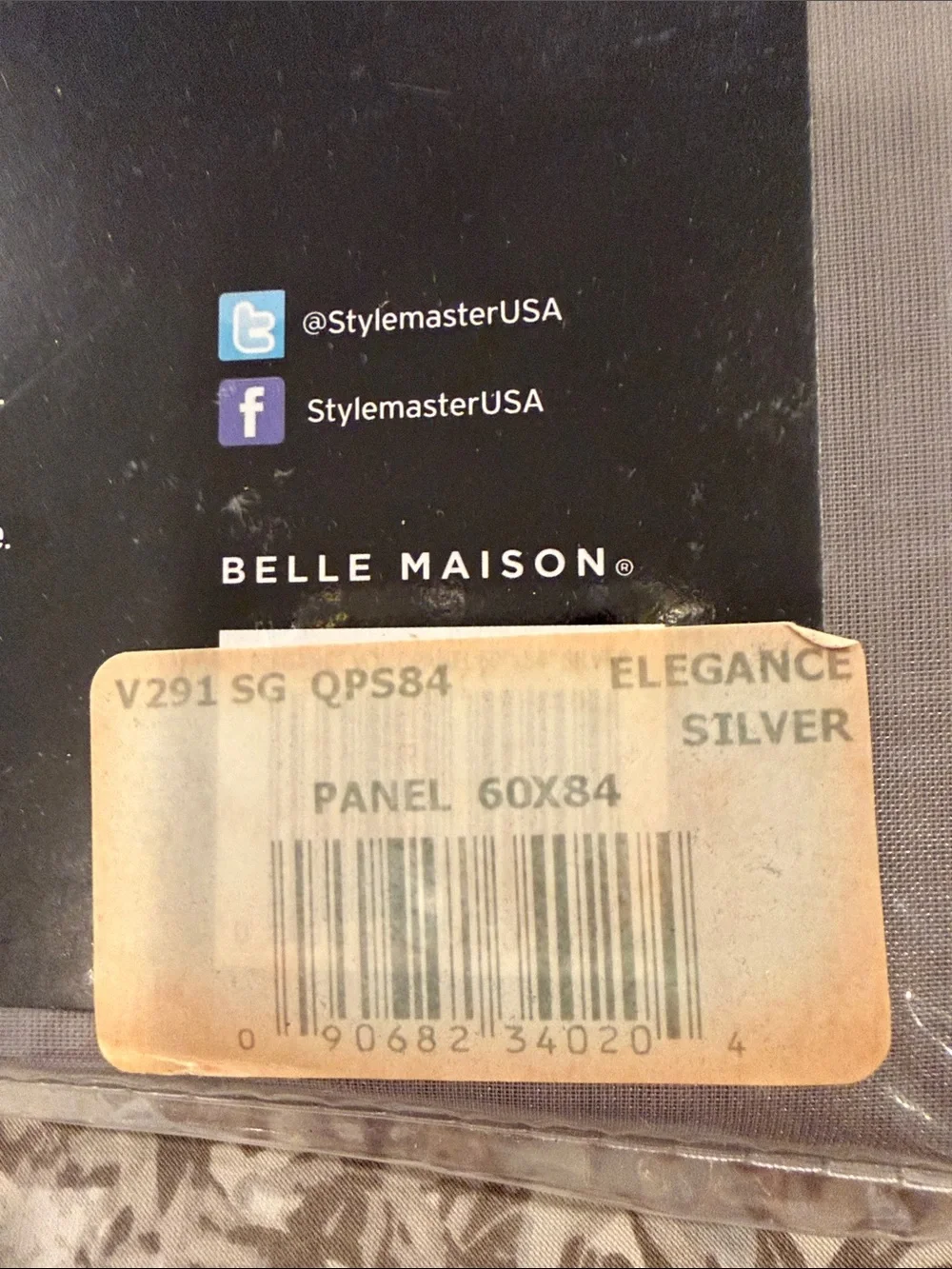 STYLEMASTER PAIR OF ROD POCKET PANELS 60Wx 84L SILVER NWT